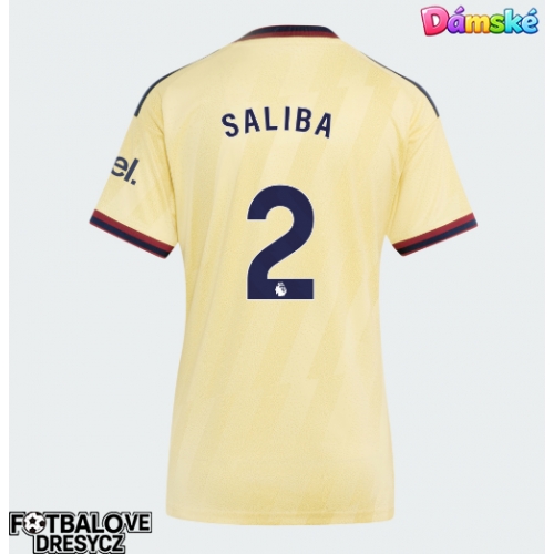 Arsenal William Saliba #2 Dámské Alternativní Dres 2026-27 Krátký Rukáv Arsenal William Saliba #2 Dámské Alternativní Dres 2026-27 Krátký Rukáv